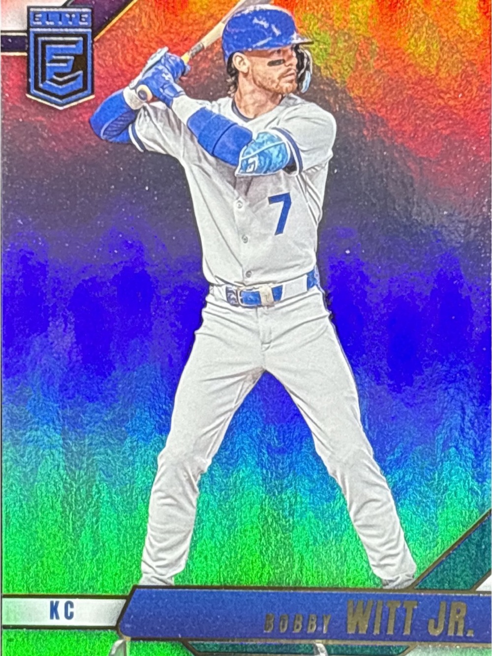 Panini Elite Bobby Witt Jr. Baseball Card - Holo